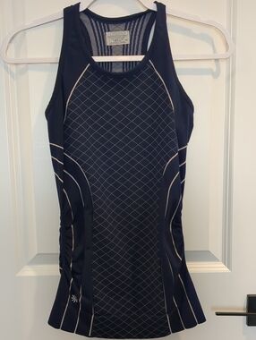 Athleta Navy Racerback Performance Tank Top Size S